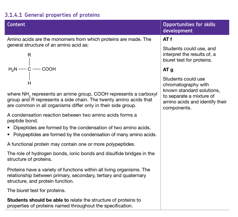 Specification reference