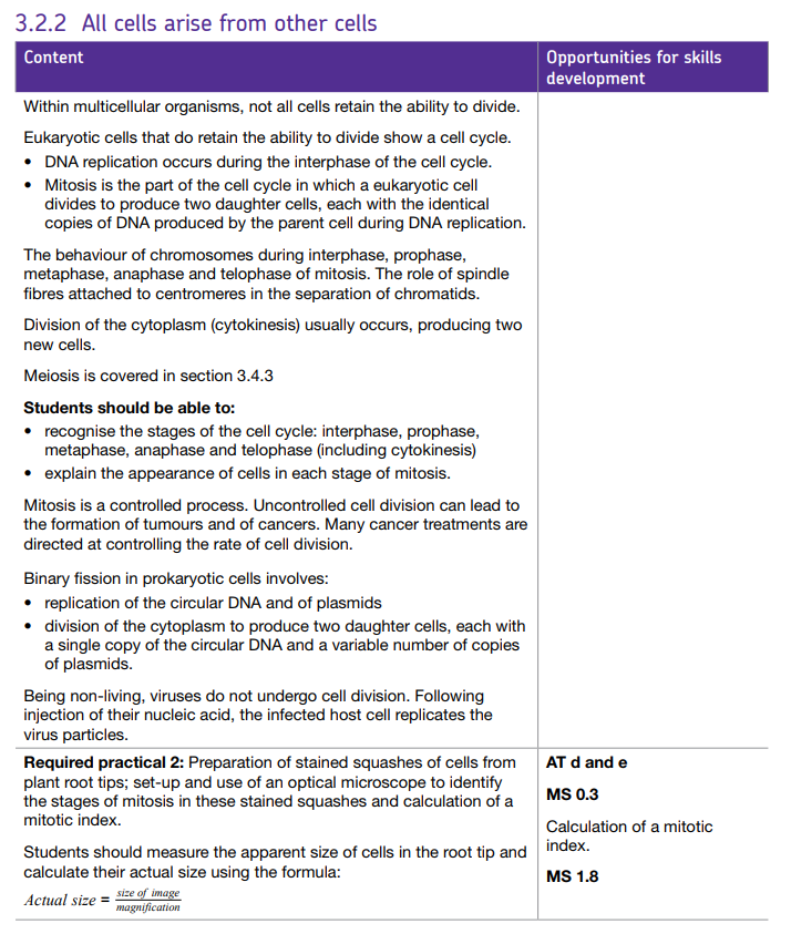 Specification reference