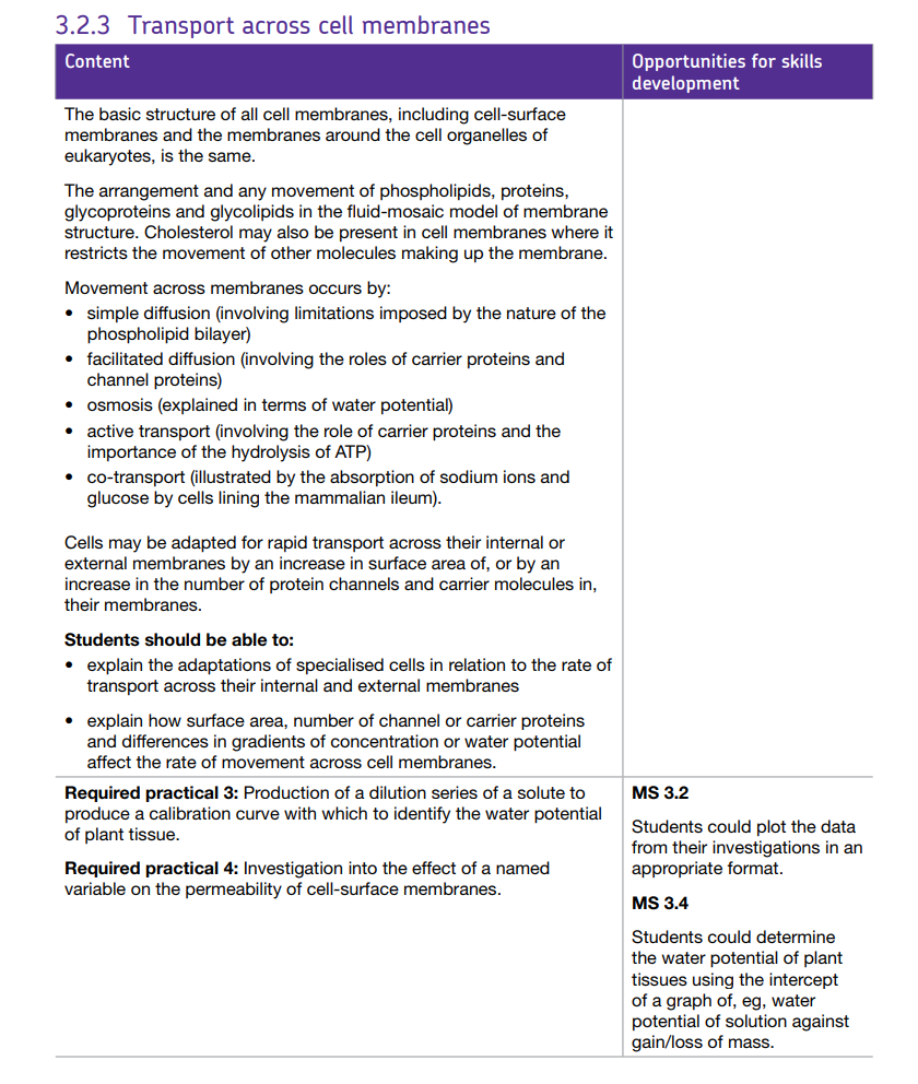 Specification reference