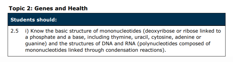 Specification reference