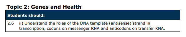 Specification reference