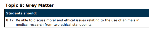 Specification reference