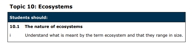 Specification reference