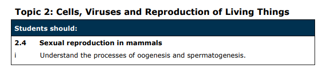 Specification reference