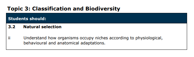 Specification reference