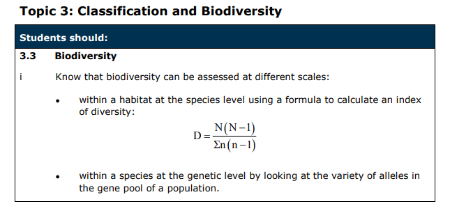 Specification reference