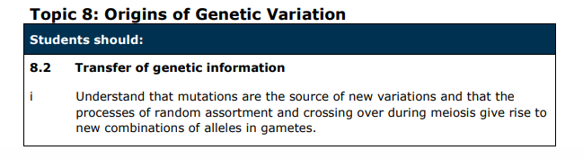Specification reference