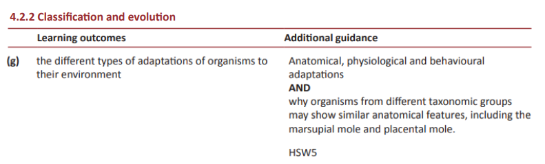Specification reference