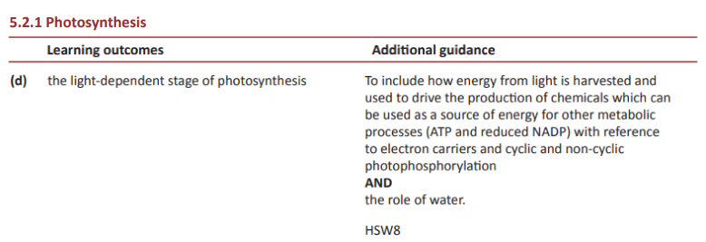 Specification reference