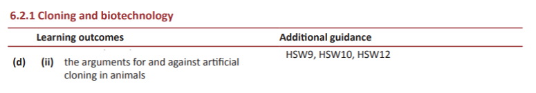 Specification reference