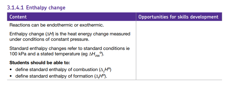 Specification reference