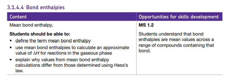 Specification reference