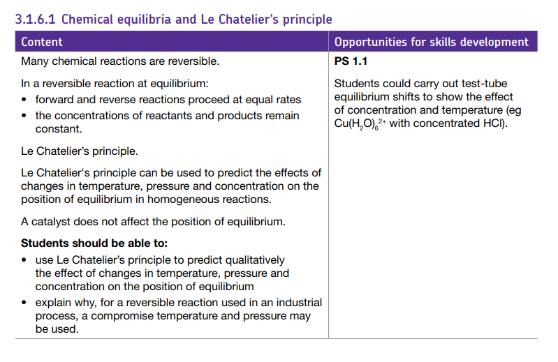 Specification reference