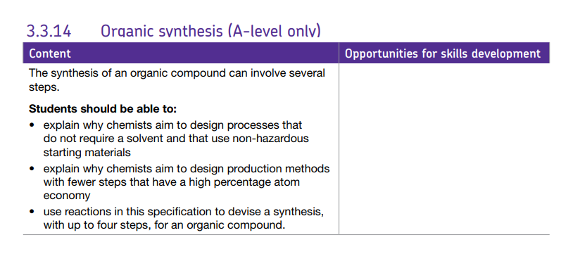 Specification reference