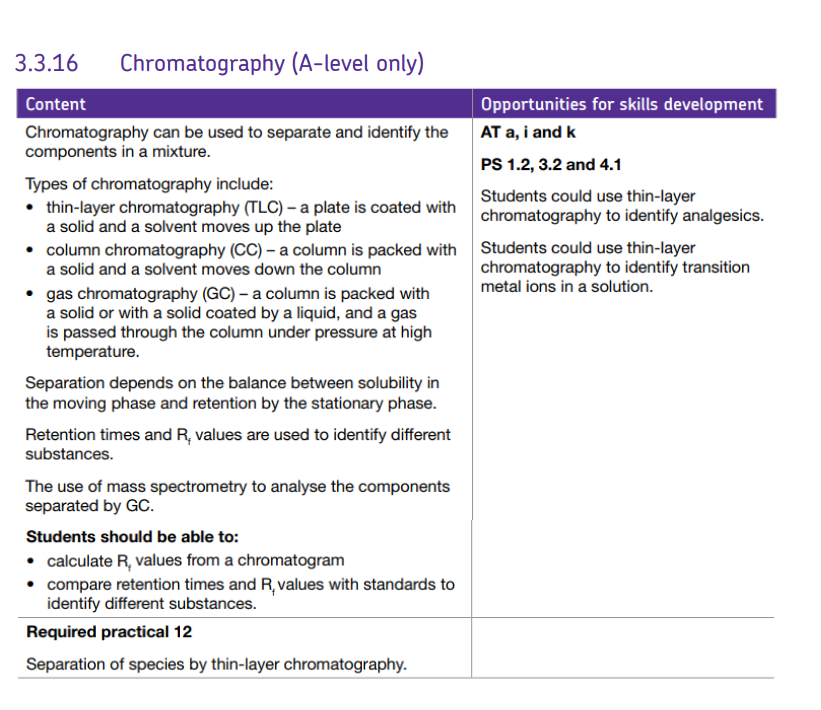Specification reference
