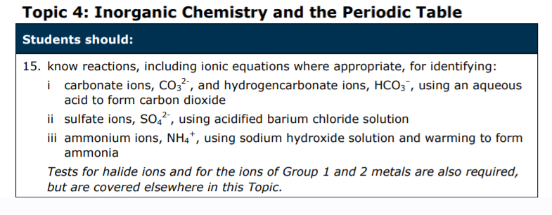 Specification reference