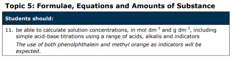 Specification reference