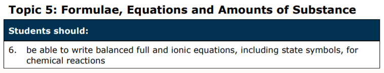 Specification reference