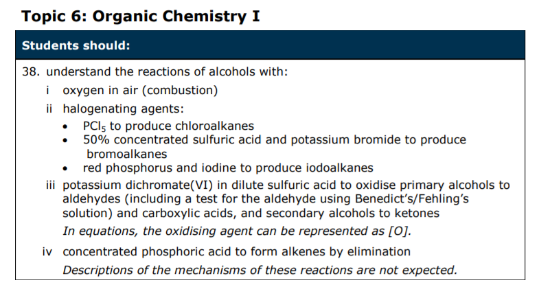 Specification reference