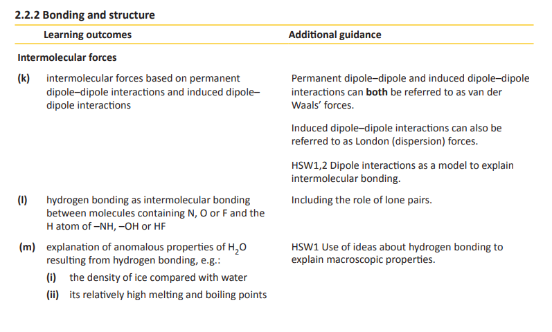 Specification reference