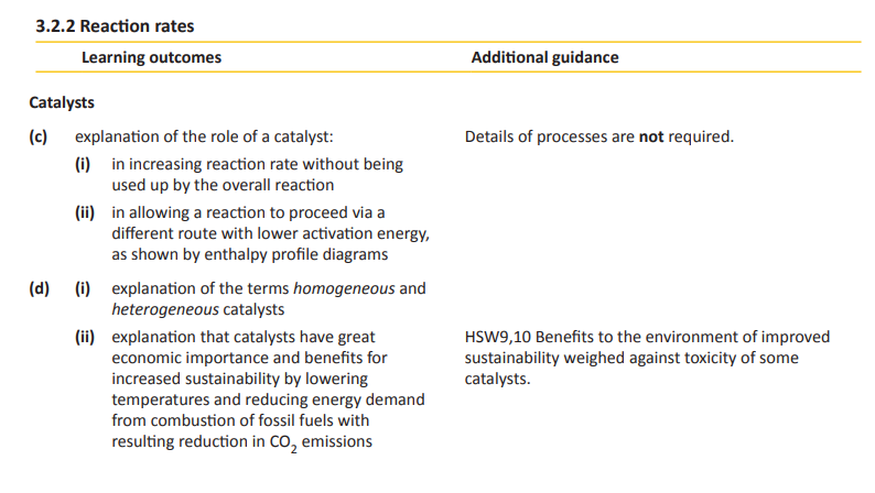 Specification reference