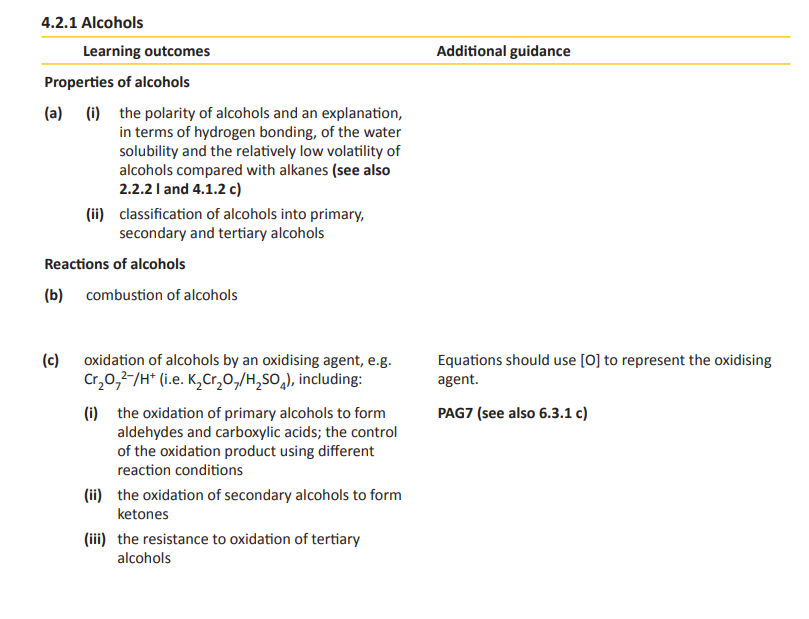 Specification reference
