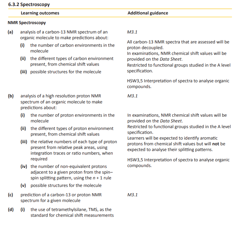 Specification reference