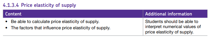 Specification reference