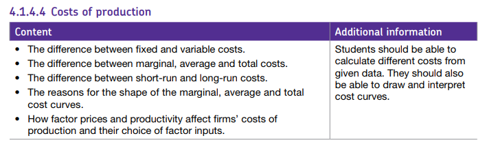 Specification reference