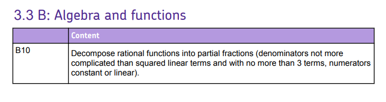 Specification reference