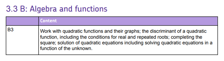 Specification reference