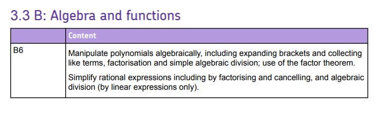 Specification reference
