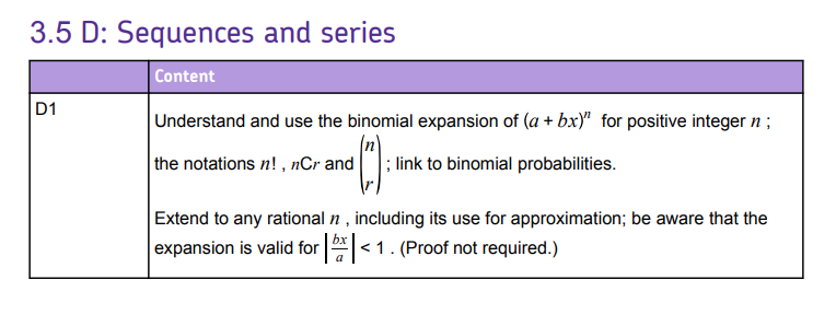 Specification reference