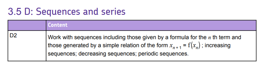 Specification reference