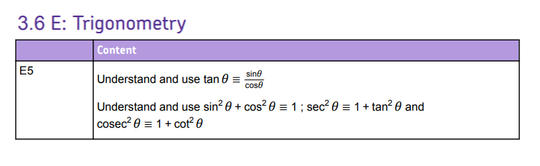 Specification reference
