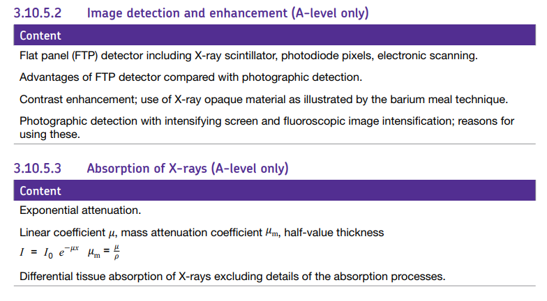 Specification reference