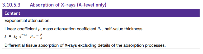 Specification reference
