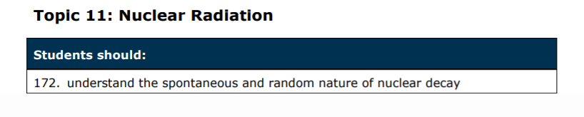 Specification reference