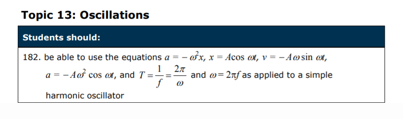 Specification reference