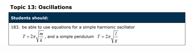 Specification reference