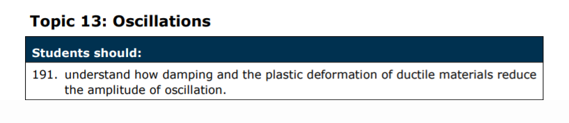 Specification reference