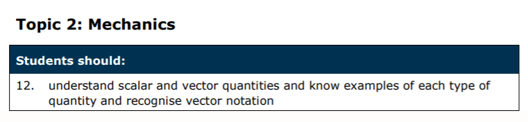 Specification reference