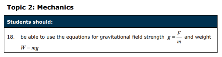 Specification reference
