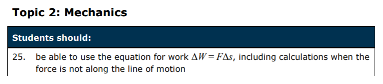 Specification reference