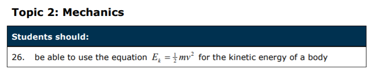 Specification reference