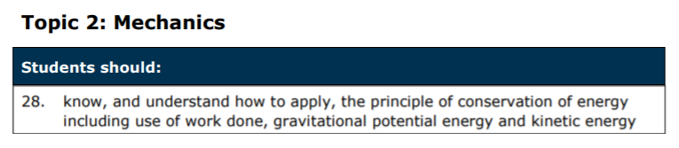 Specification reference