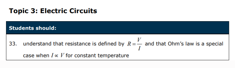 Specification reference