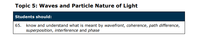 Specification reference