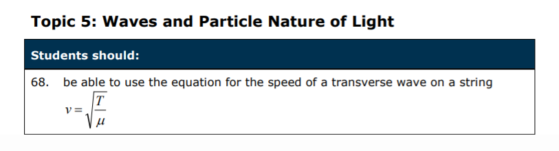 Specification reference