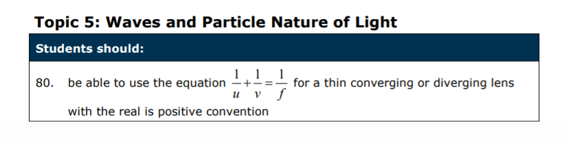 Specification reference